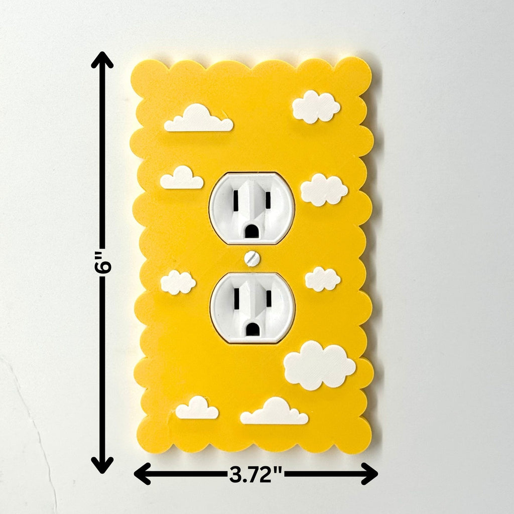 Dreamy Cloud Light Switch Cover - Soft Pastel Wall Plate for Kids’ Room & Aesthetic Home Decor | Easy Install