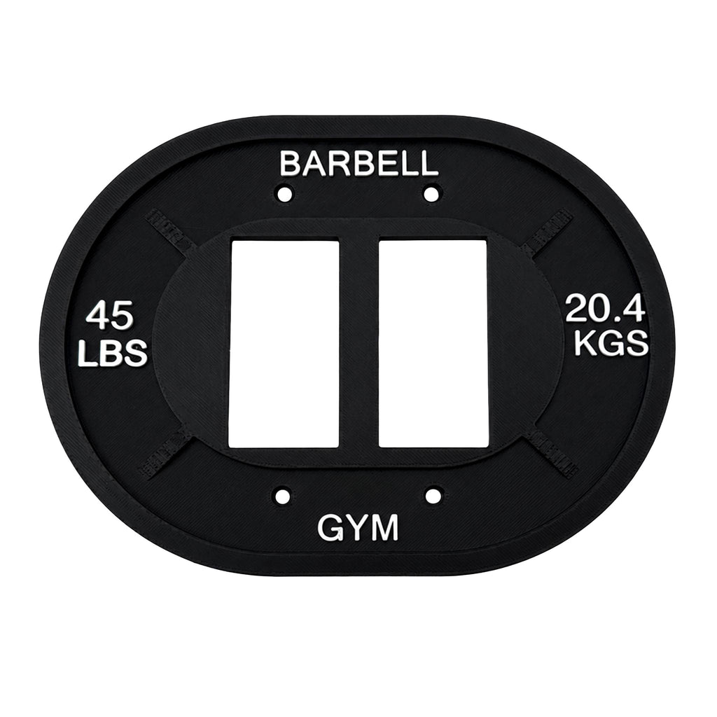 Barbell Weight Plate Gym Light Switch Cover
