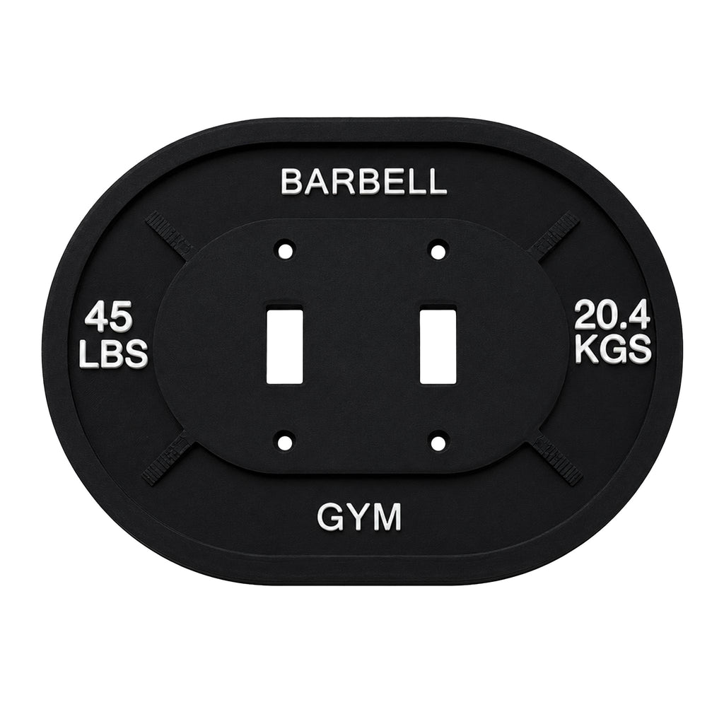 Barbell Weight Plate Gym Light Switch Cover