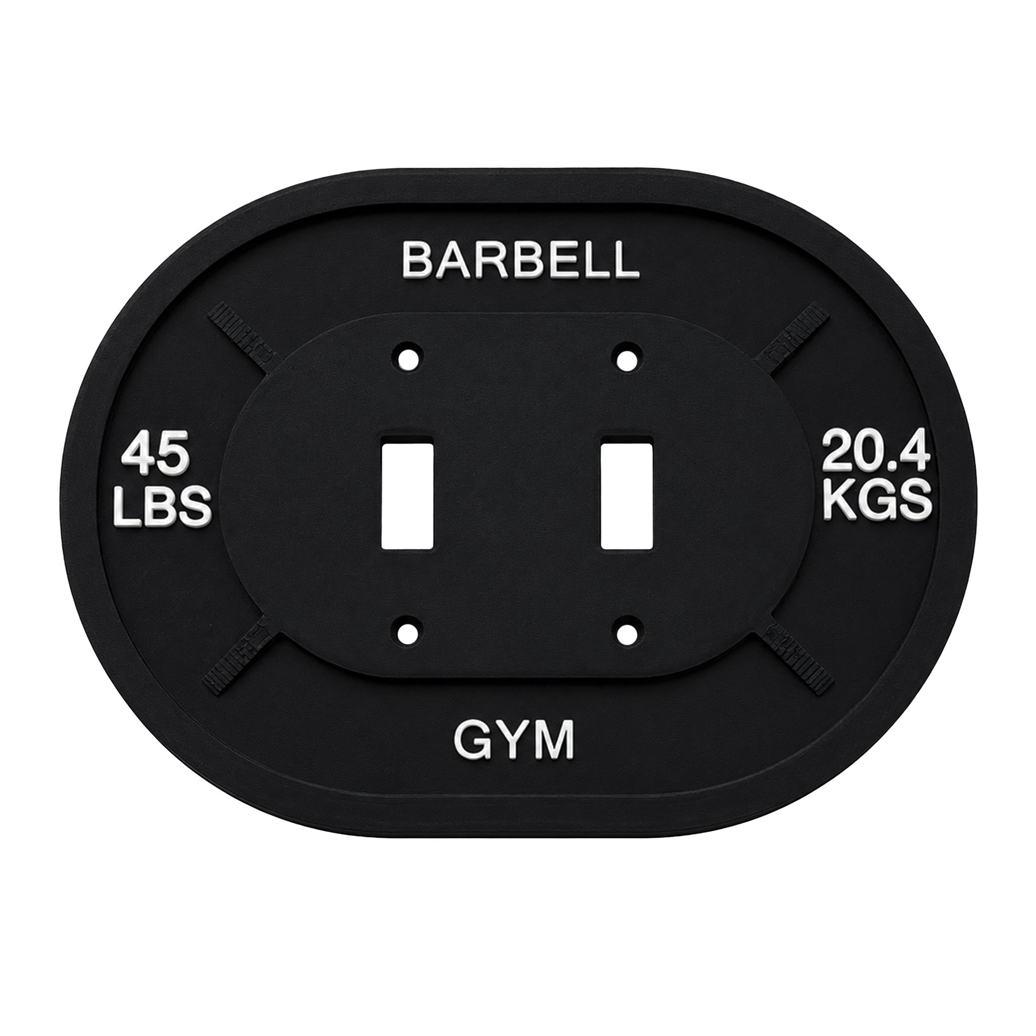 Barbell Weight Plate Gym Light Switch Cover