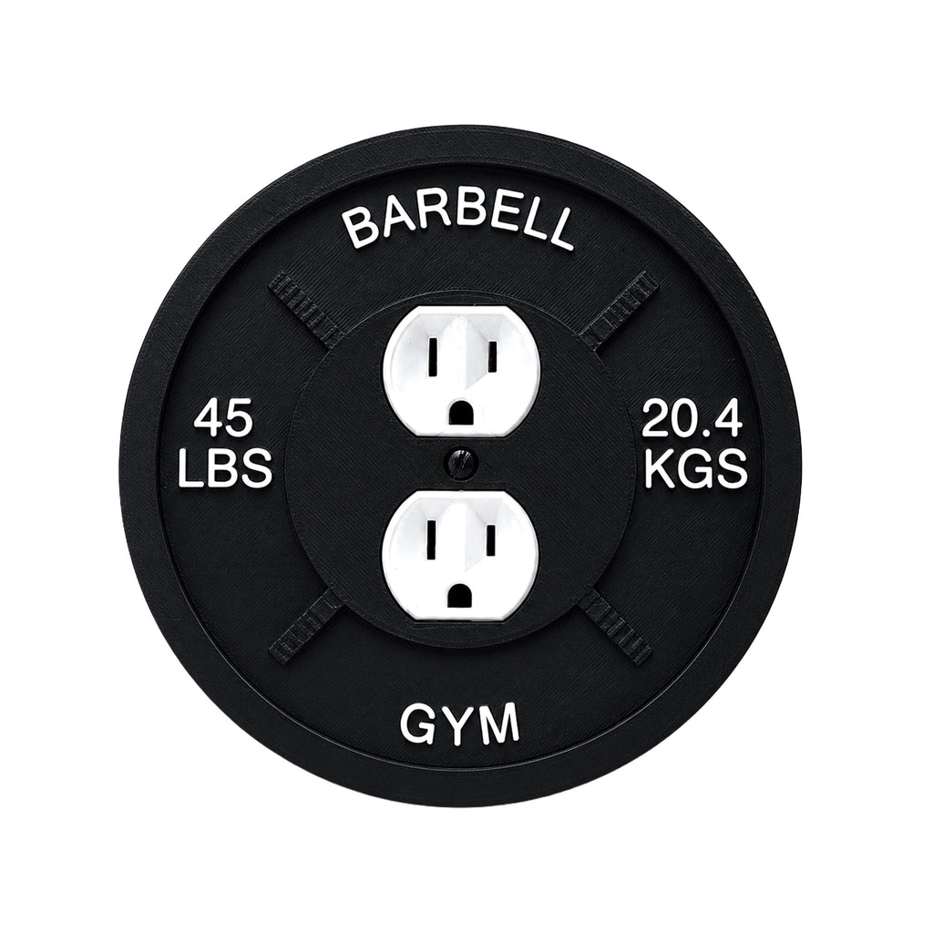 Barbell Weight Plate Gym Light Switch Cover