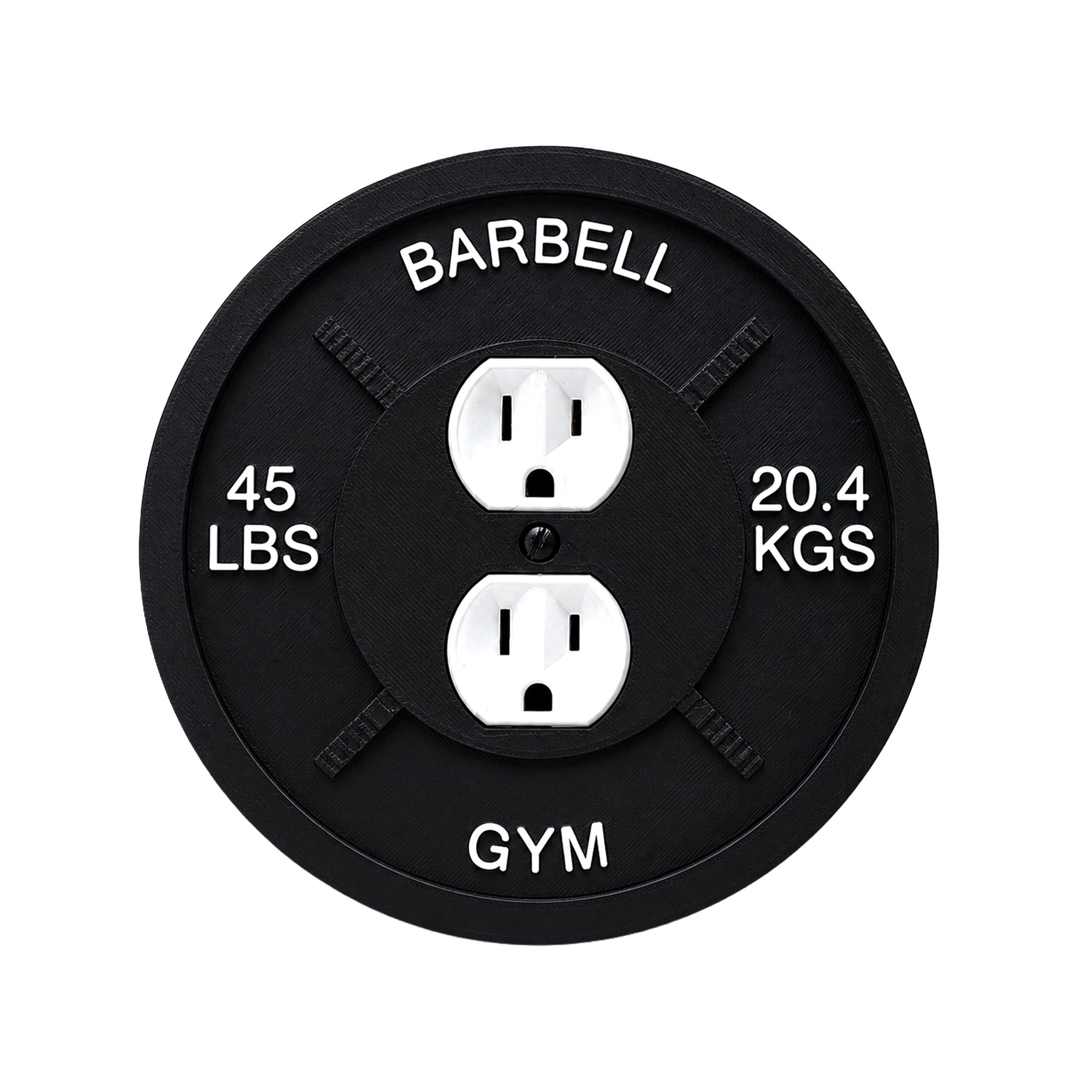 Barbell Weight Plate Gym Light Switch Cover