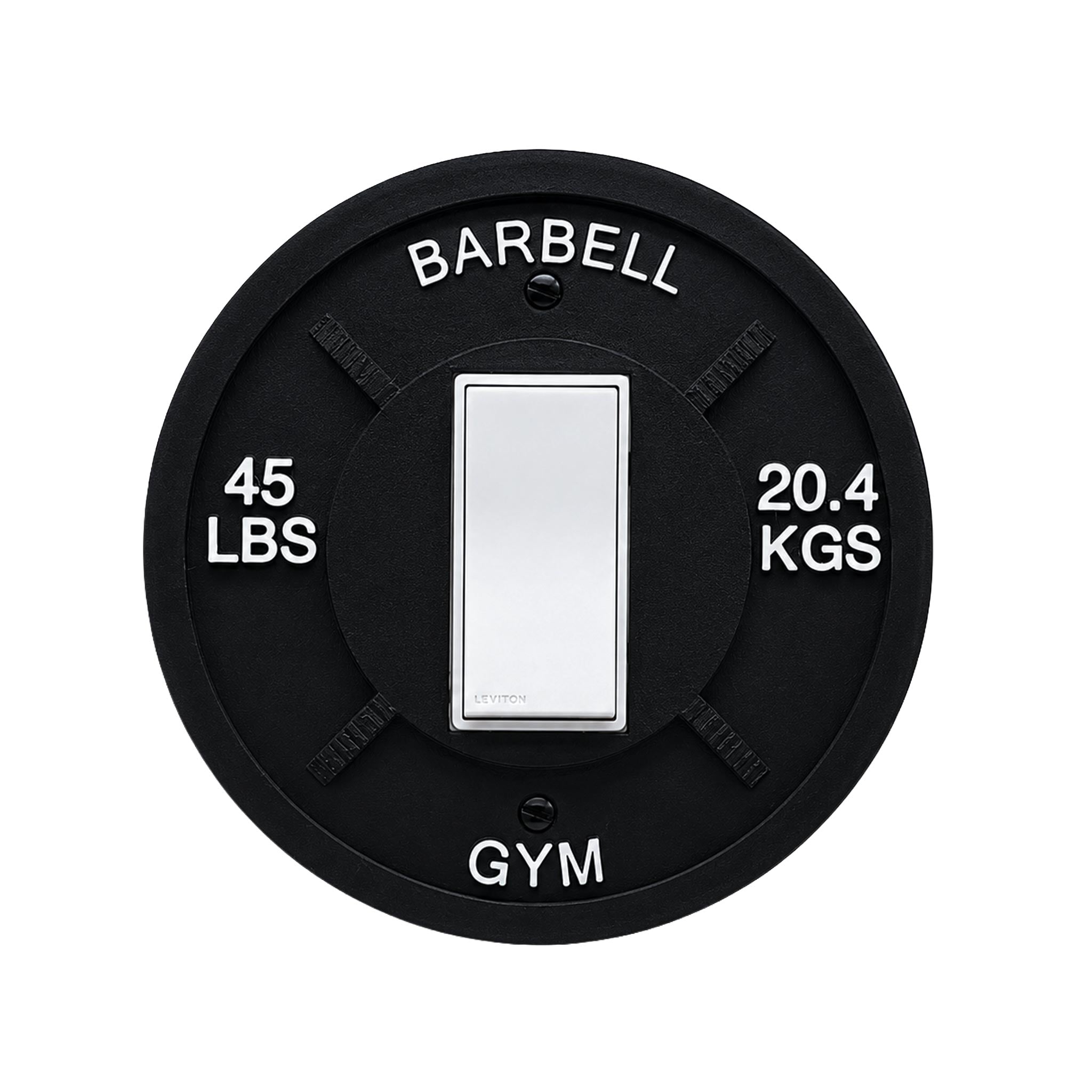 Barbell Weight Plate Gym Light Switch Cover