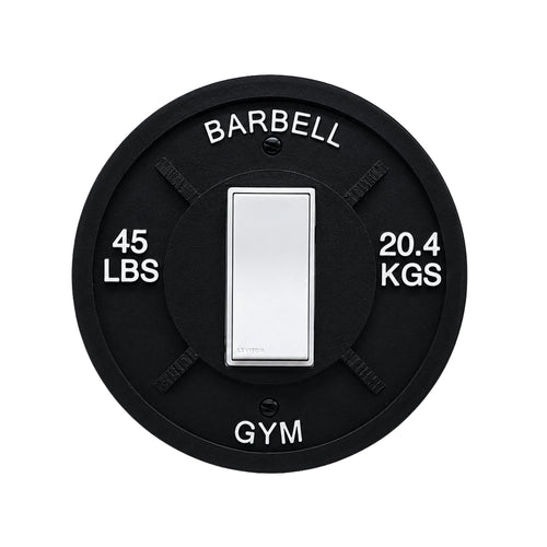 Barbell Weight Plate Gym Light Switch Cover