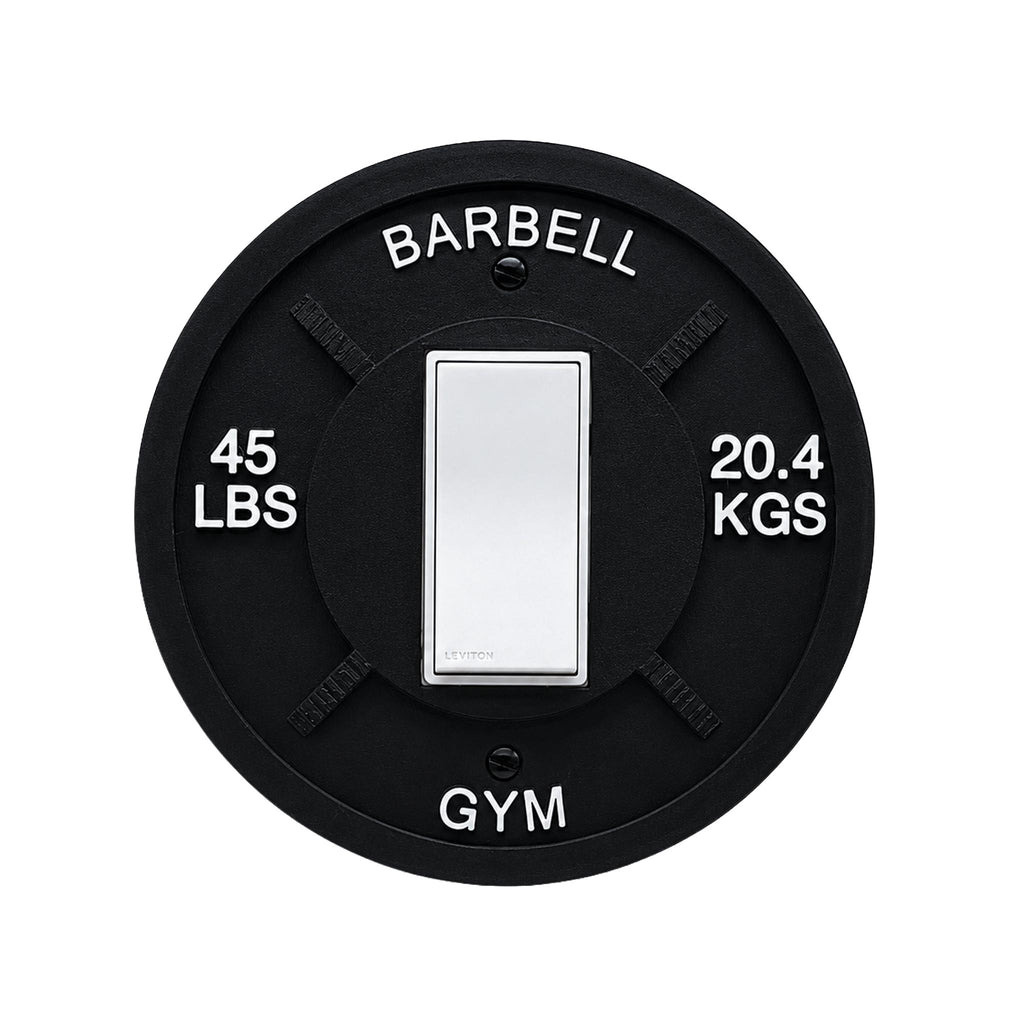 Barbell Weight Plate Gym Light Switch Cover