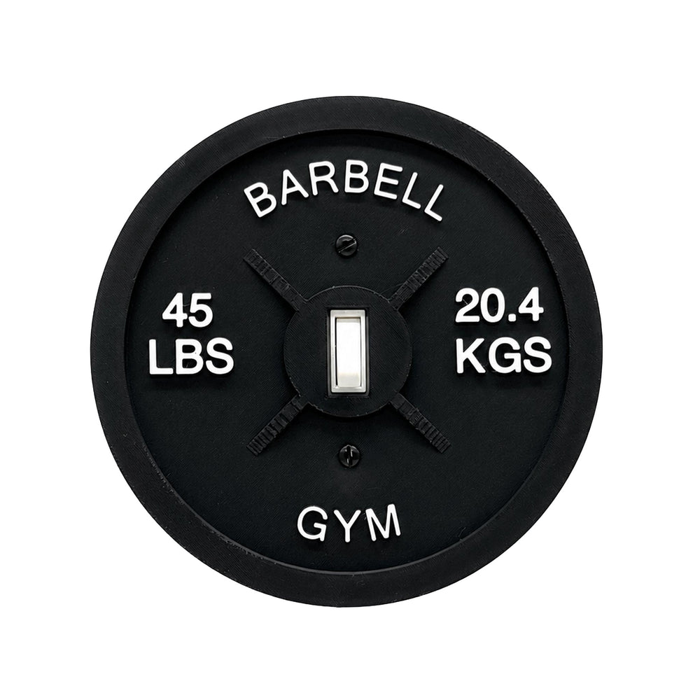 Barbell Weight Plate Gym Light Switch Cover