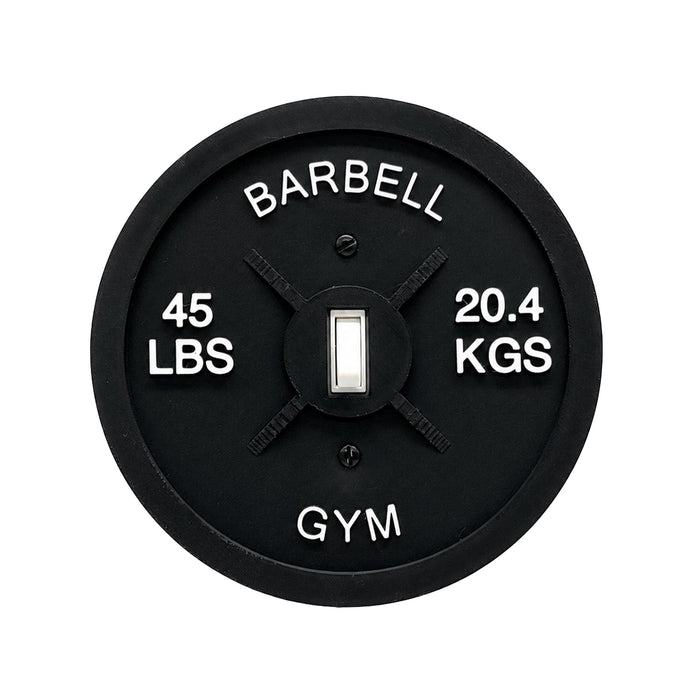 Barbell Weight Plate Gym Light Switch Cover