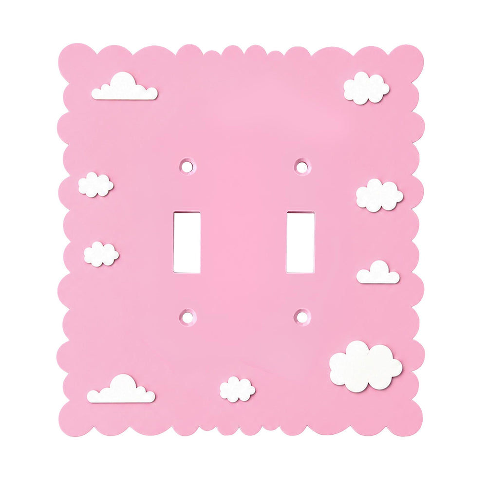 Dreamy Cloud Baby Pink Light Switch Cover