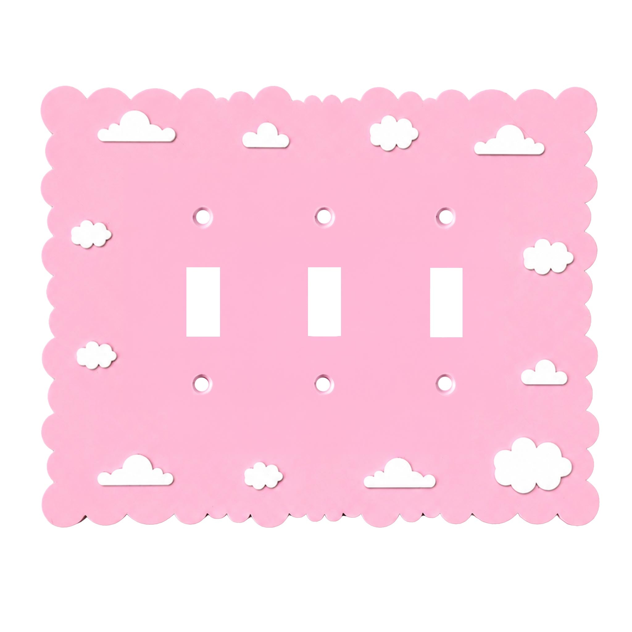Dreamy Cloud Triple Toggle - Baby Pink