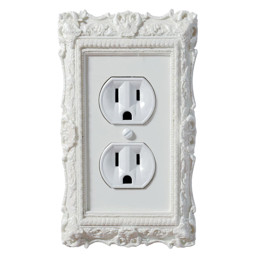 Versailles Victorian White Light Switch Cover