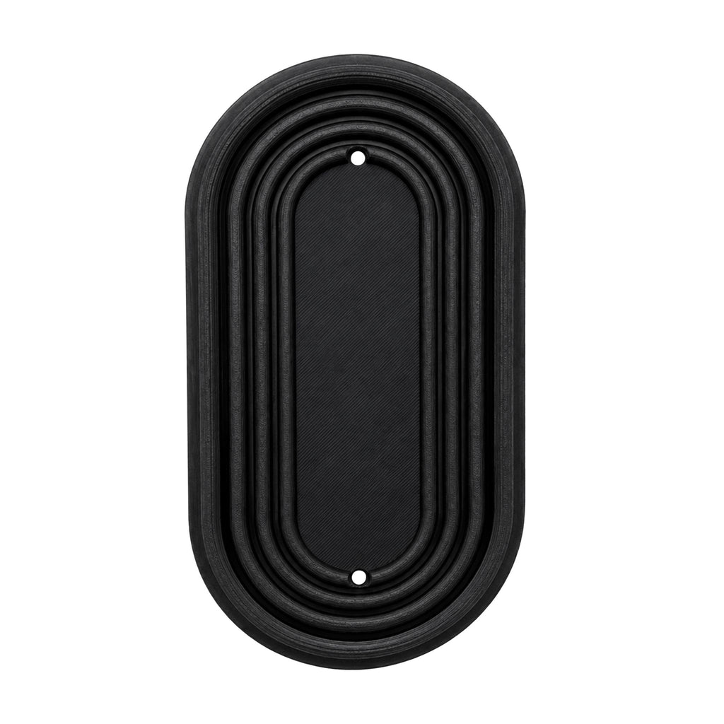 Mid-Century Modern Oval Wall Plate | Matte Black
