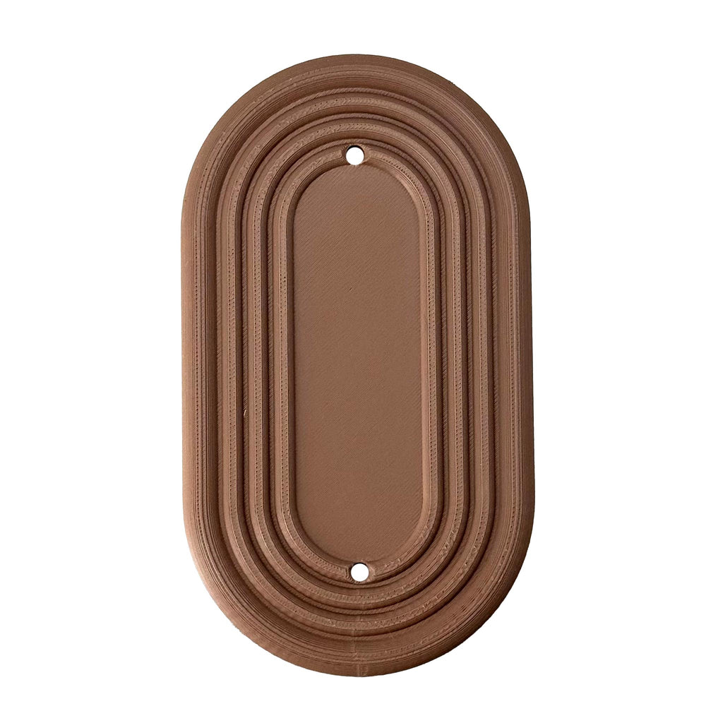 Mid-Century Modern Oval Wall Plate | Chocolate Brown