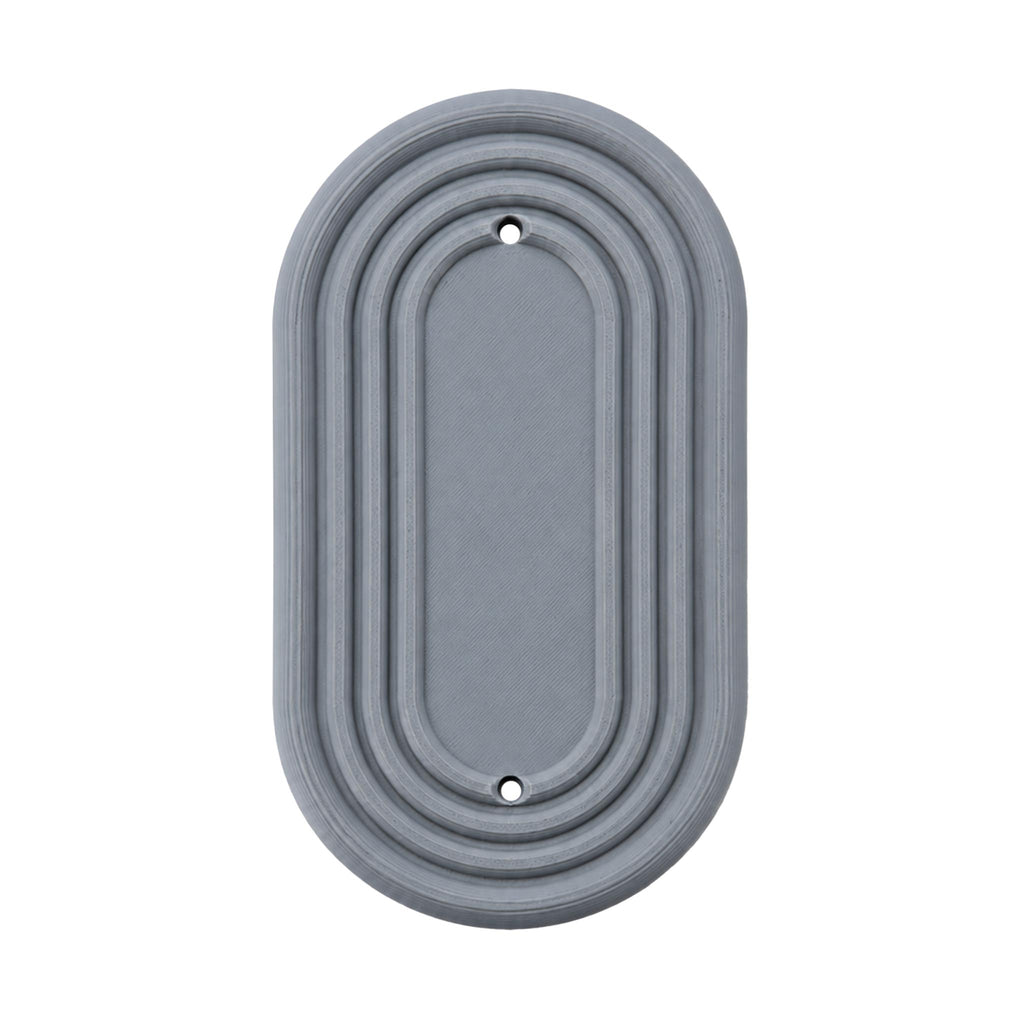 Mid-Century Modern Oval Wall Plate | Gray