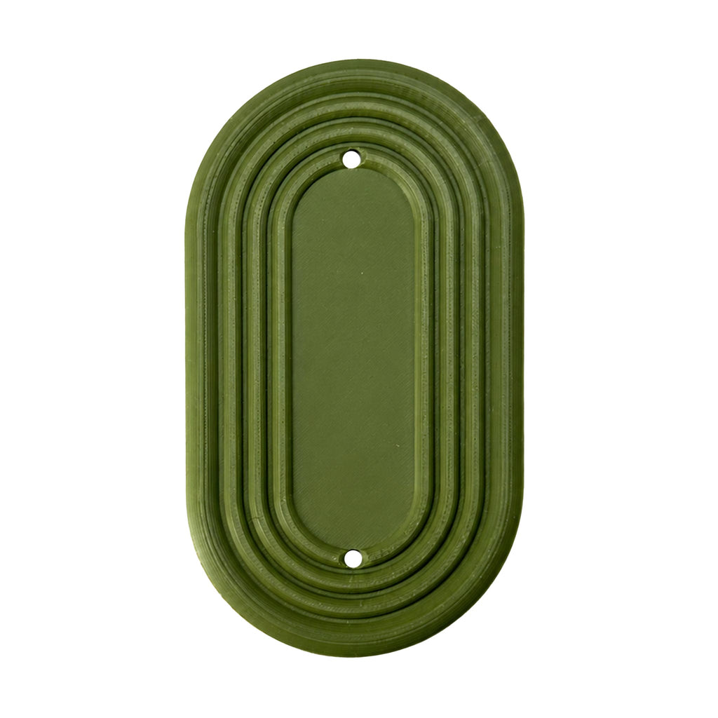 Mid-Century Modern Oval Wall Plate | Army Green