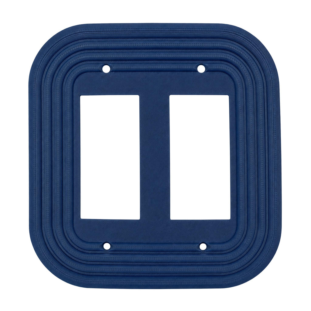 Mid-Century Modern Oval Wall Plate | Navy Blue
