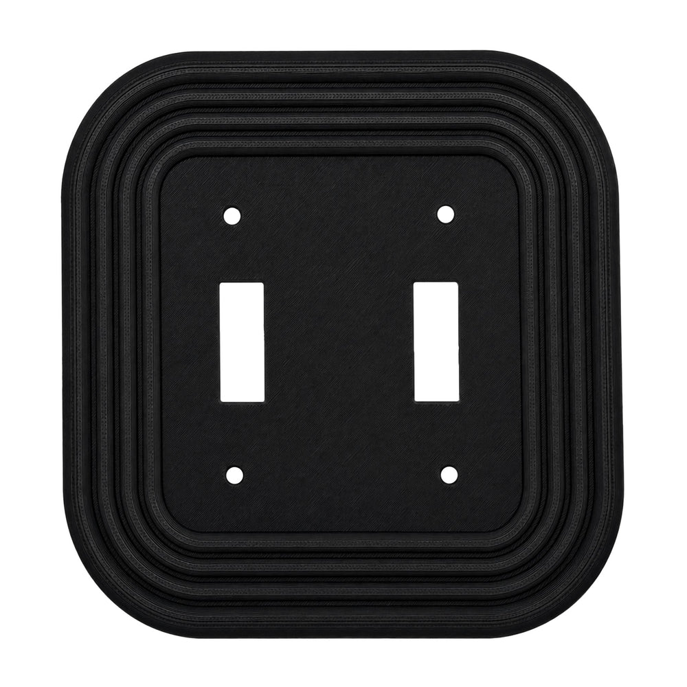 Mid-Century Modern Matte Black Light Switch Cover