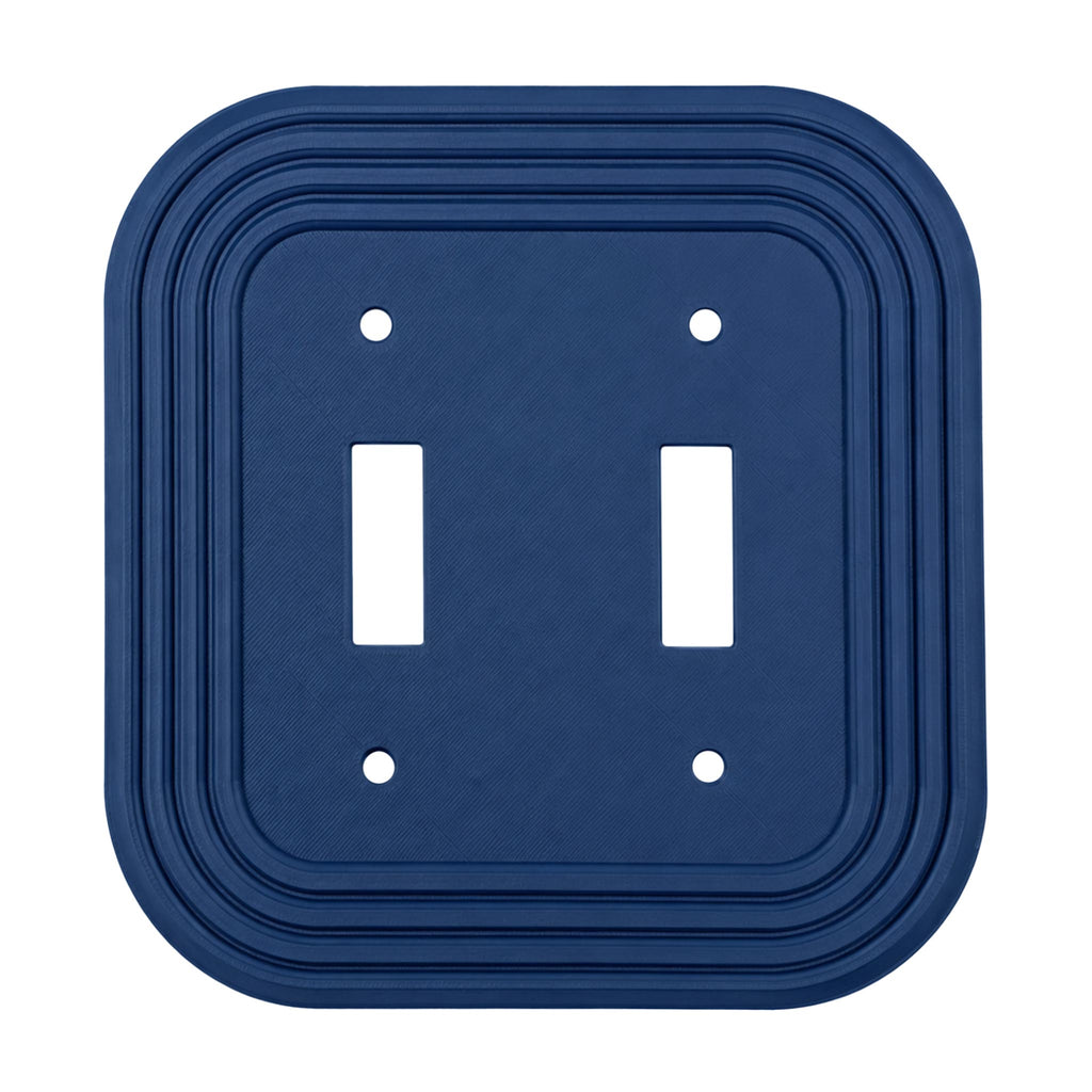 Mid-Century Modern Navy Blue Double Toggle