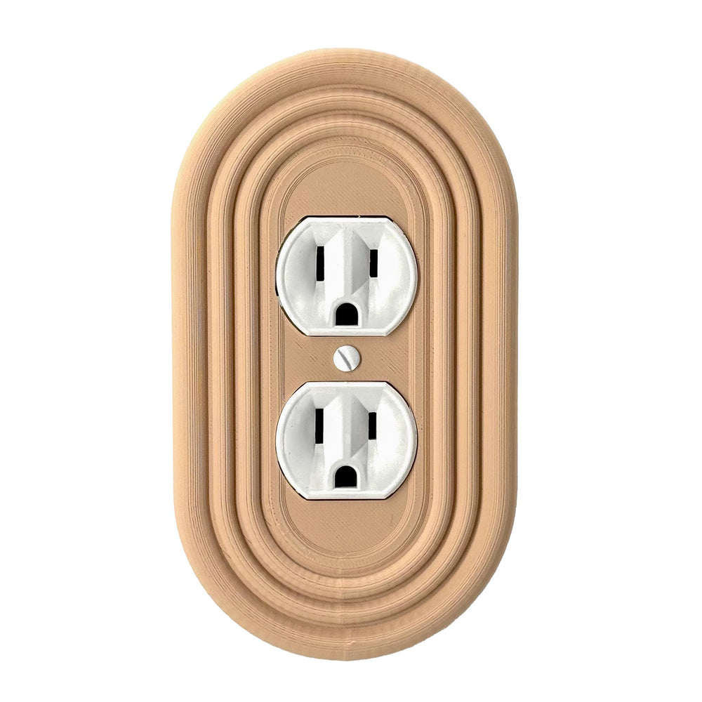 Mid-Century Modern Warm Beige Light Switch Cover