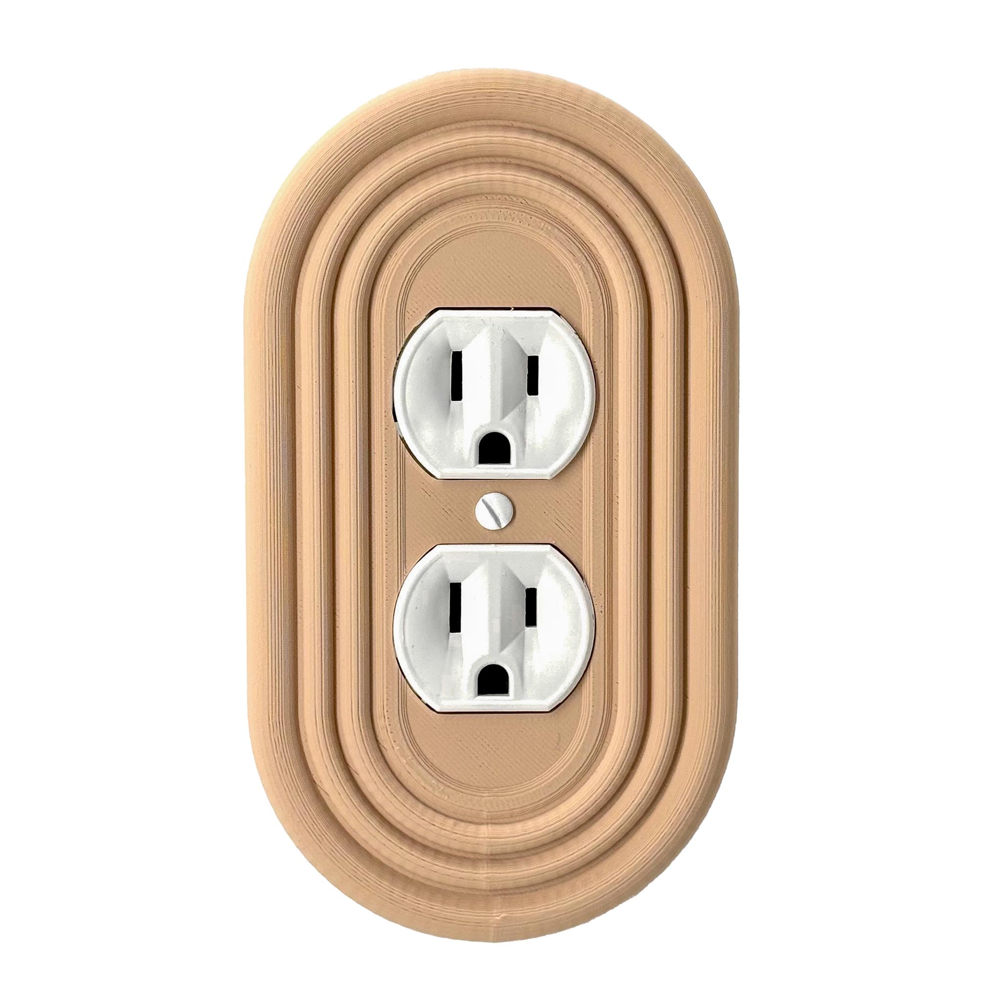 Mid-Century Modern Oval Wall Plate Cover Set – Retro Light Switch & Outlet Covers for Toggle, Rocker, Duplex – MCM Vintage Style