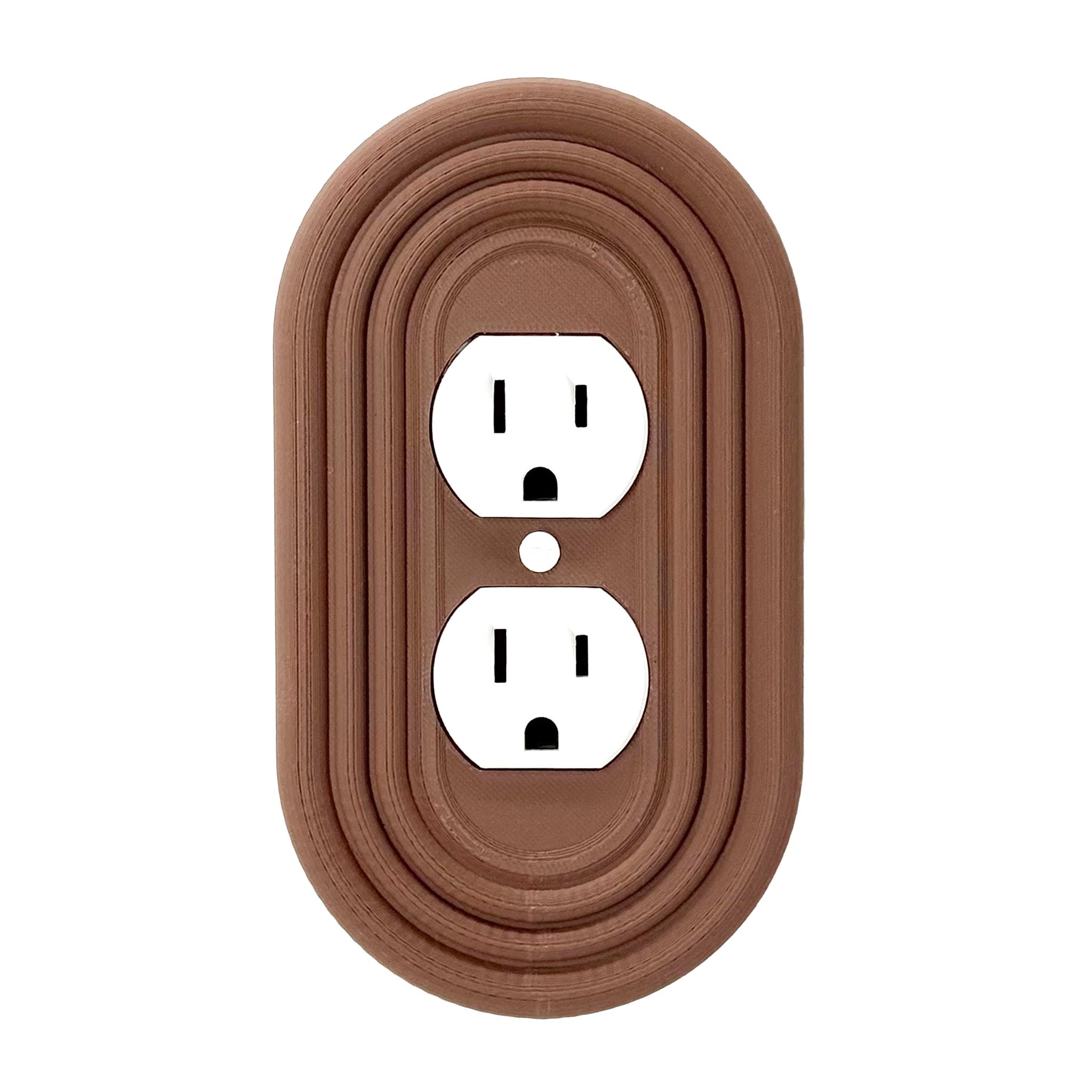 Mid-Century Modern Oval Wall Plate Cover Set – Retro Light Switch & Outlet Covers for Toggle, Rocker, Duplex – MCM Vintage Style