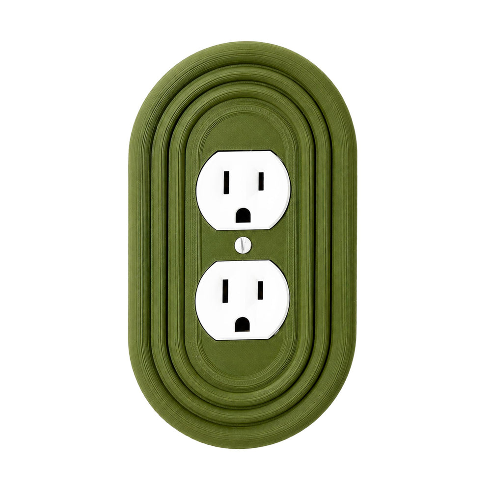 Mid-Century Modern Army Green Light Switch Cover