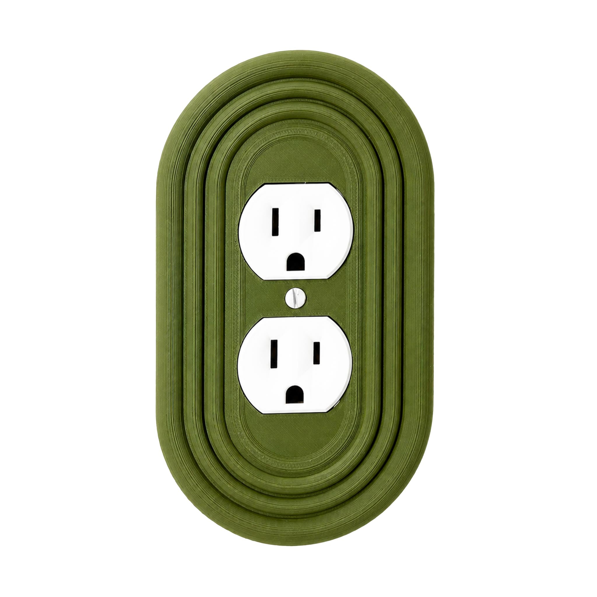 Mid-Century Modern Oval Wall Plate Cover Set – Retro Light Switch & Outlet Covers for Toggle, Rocker, Duplex – MCM Vintage Style