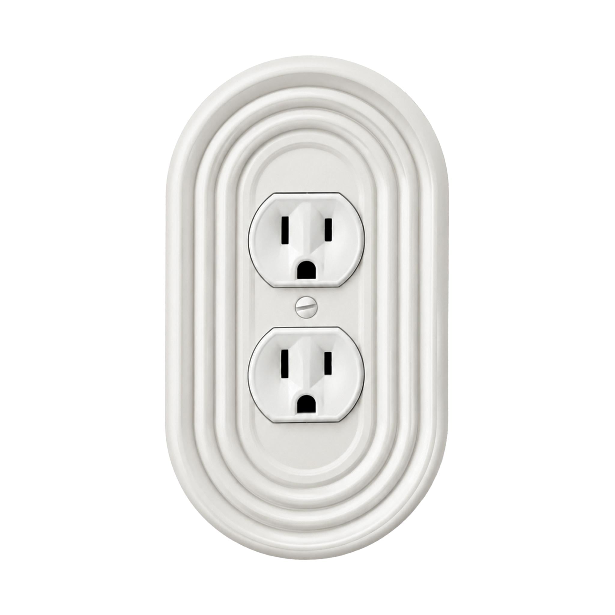 Mid-Century Modern Oval Wall Plate Cover Set – Retro Light Switch & Outlet Covers for Toggle, Rocker, Duplex – MCM Vintage Style