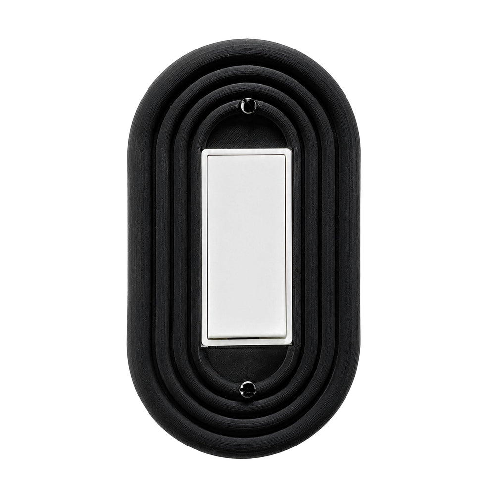 Mid-Century Modern Matte Black Light Switch Cover