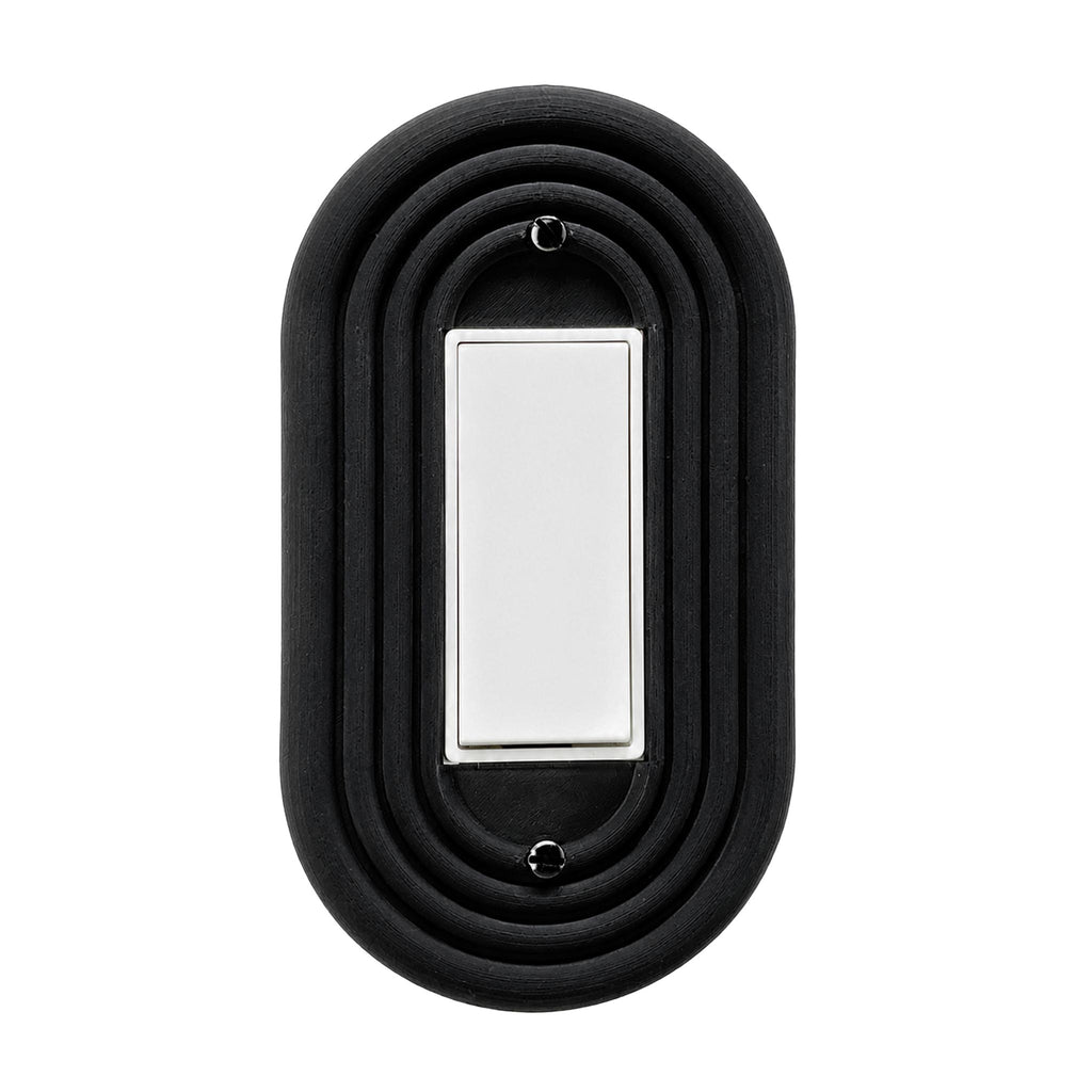 Mid-Century Modern Matte Black Single Rocker