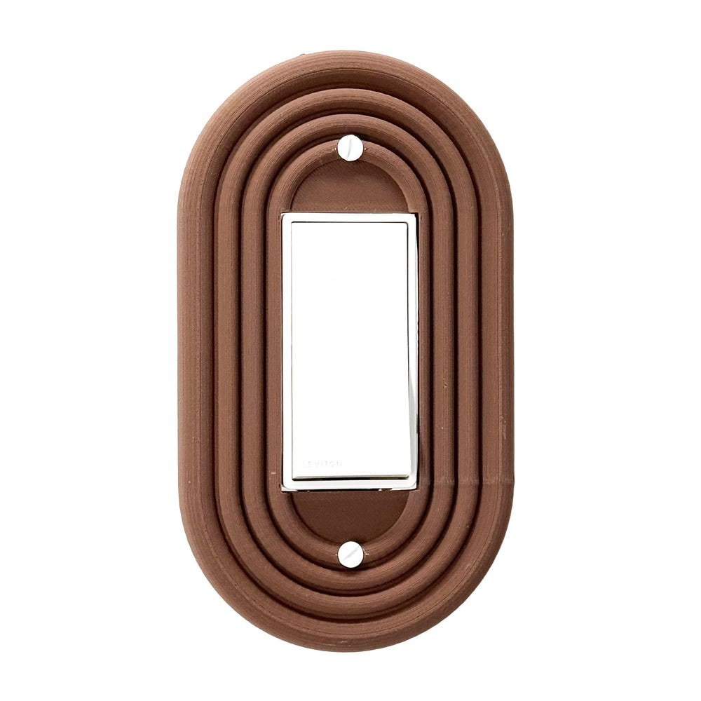 Mid-Century Modern Chocolate Brown Light Switch Cover