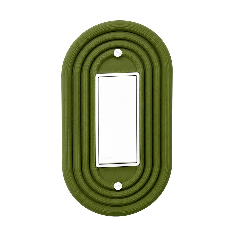 Mid-Century Modern Army Green Light Switch Cover