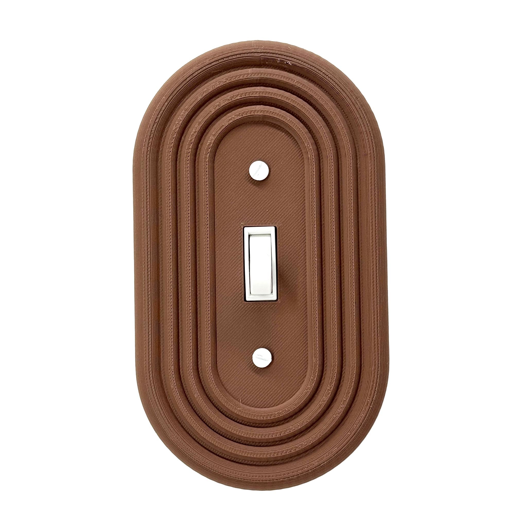 Mid-Century Modern Oval Wall Plate Cover Set – Retro Light Switch & Outlet Covers for Toggle, Rocker, Duplex – MCM Vintage Style