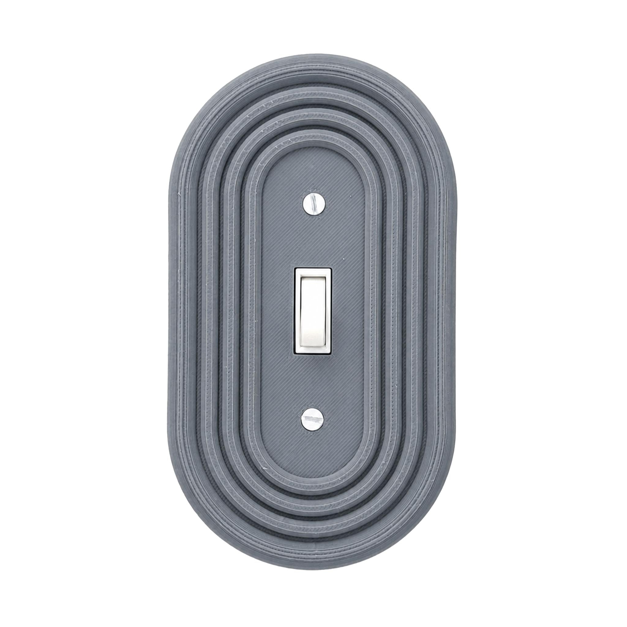 Mid-Century Modern Oval Wall Plate Cover Set – Retro Light Switch & Outlet Covers for Toggle, Rocker, Duplex – MCM Vintage Style