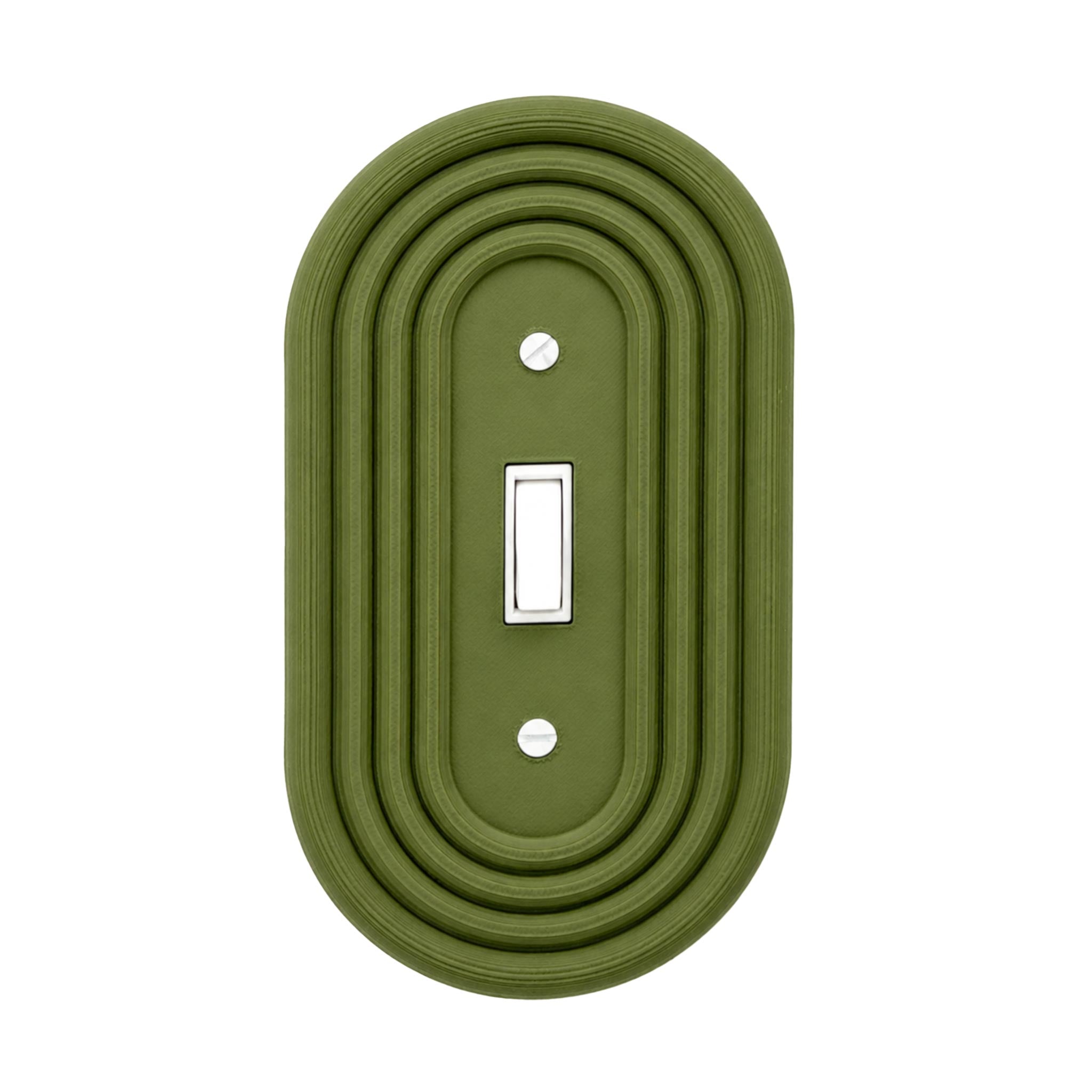 Mid-Century Modern Oval Wall Plate Cover Set – Retro Light Switch & Outlet Covers for Toggle, Rocker, Duplex – MCM Vintage Style