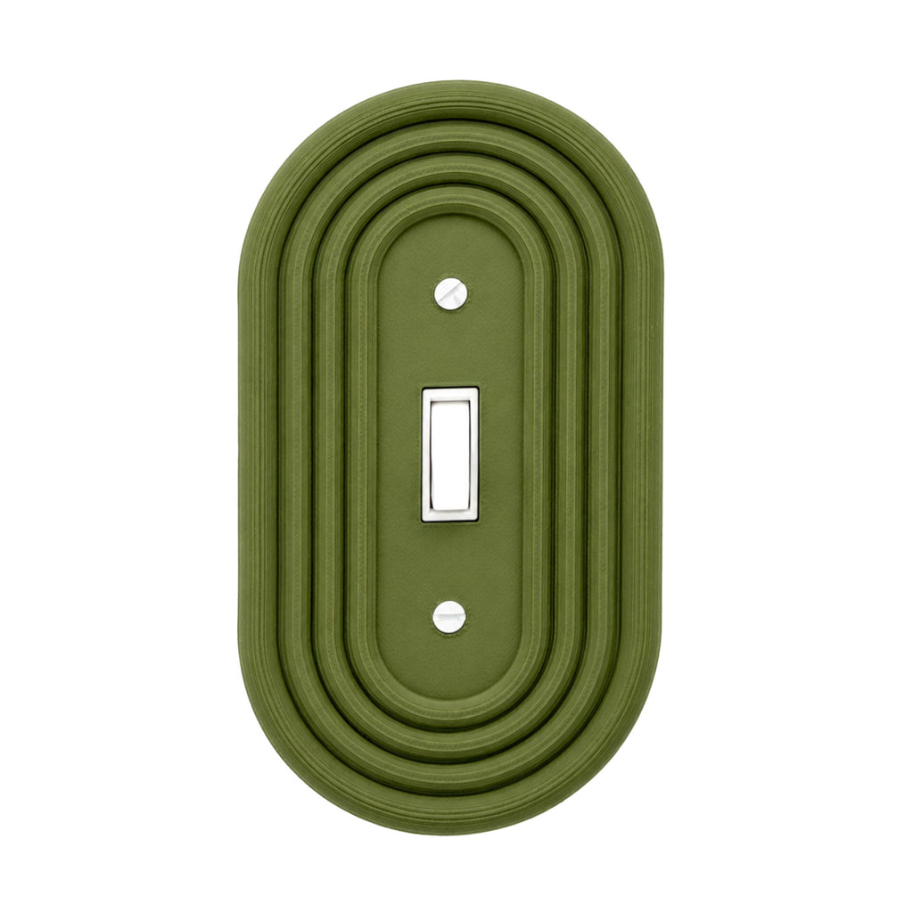 Mid-Century Modern Oval Wall Plate Cover Set – Retro Light Switch & Outlet Covers for Toggle, Rocker, Duplex – MCM Vintage Style