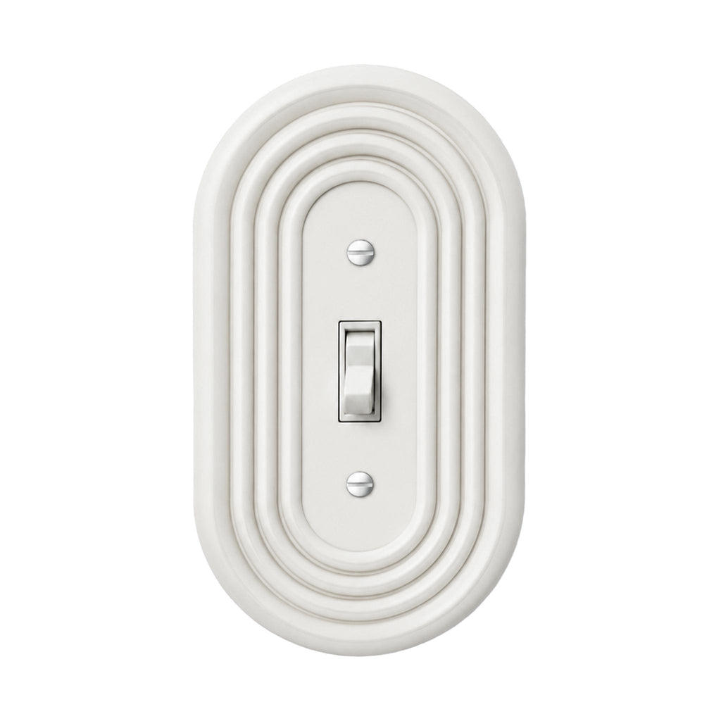 Mid-Century Modern Ivory White Single Toggle