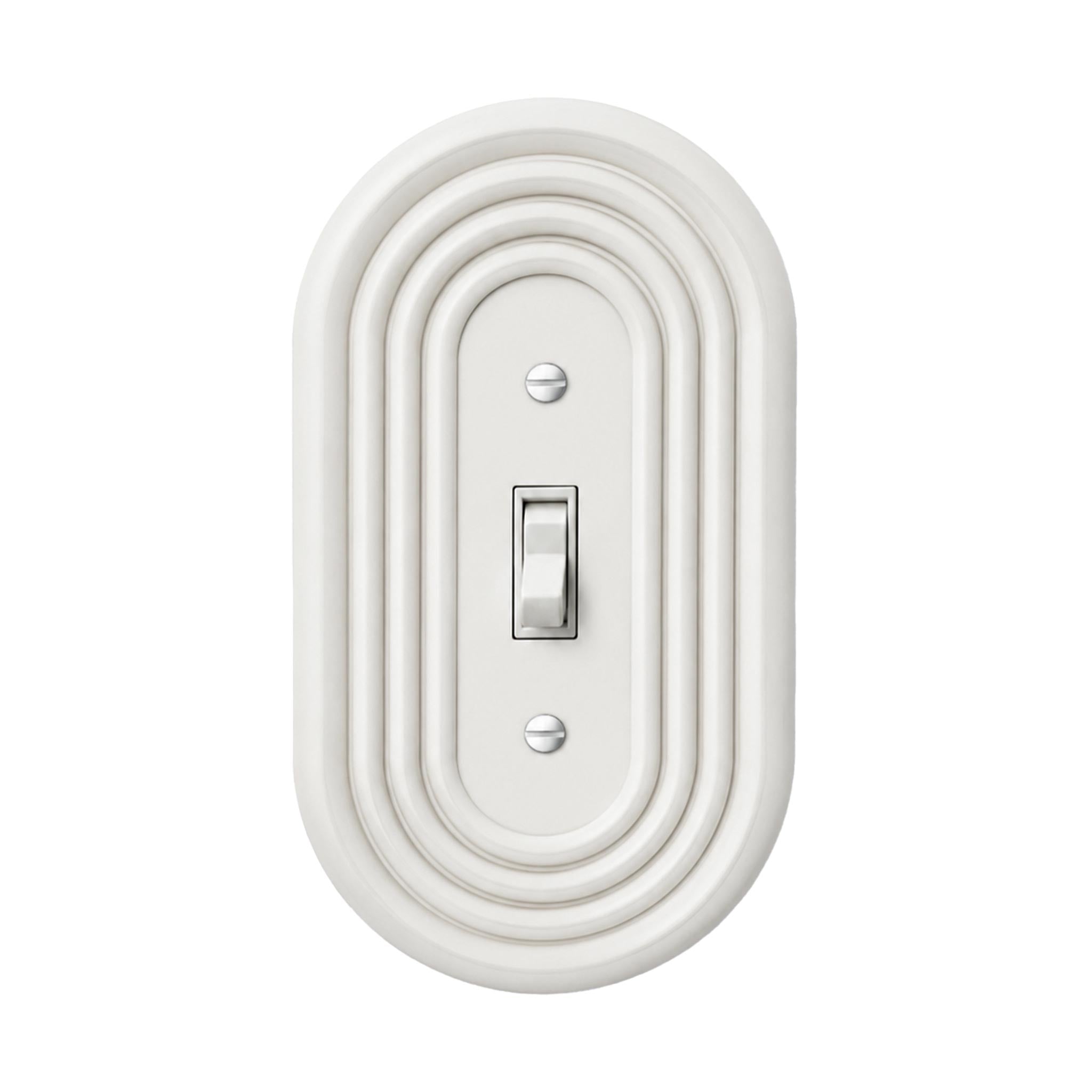 Mid-Century Modern Oval Wall Plate Cover Set – Retro Light Switch & Outlet Covers for Toggle, Rocker, Duplex – MCM Vintage Style