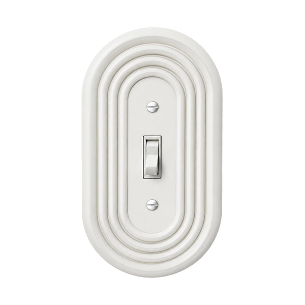 Mid-Century Modern Ivory White Single Toggle