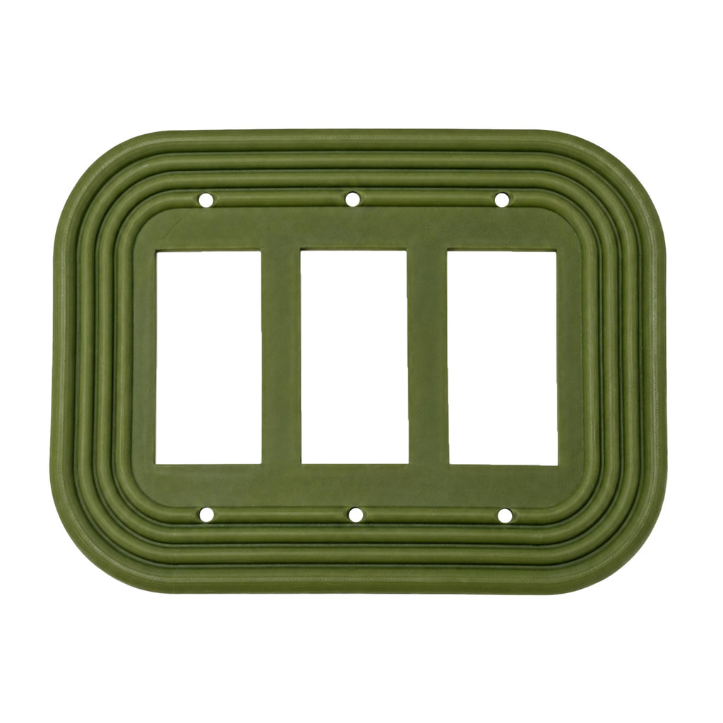 Mid-Century Modern Oval Wall Plate | Army Green