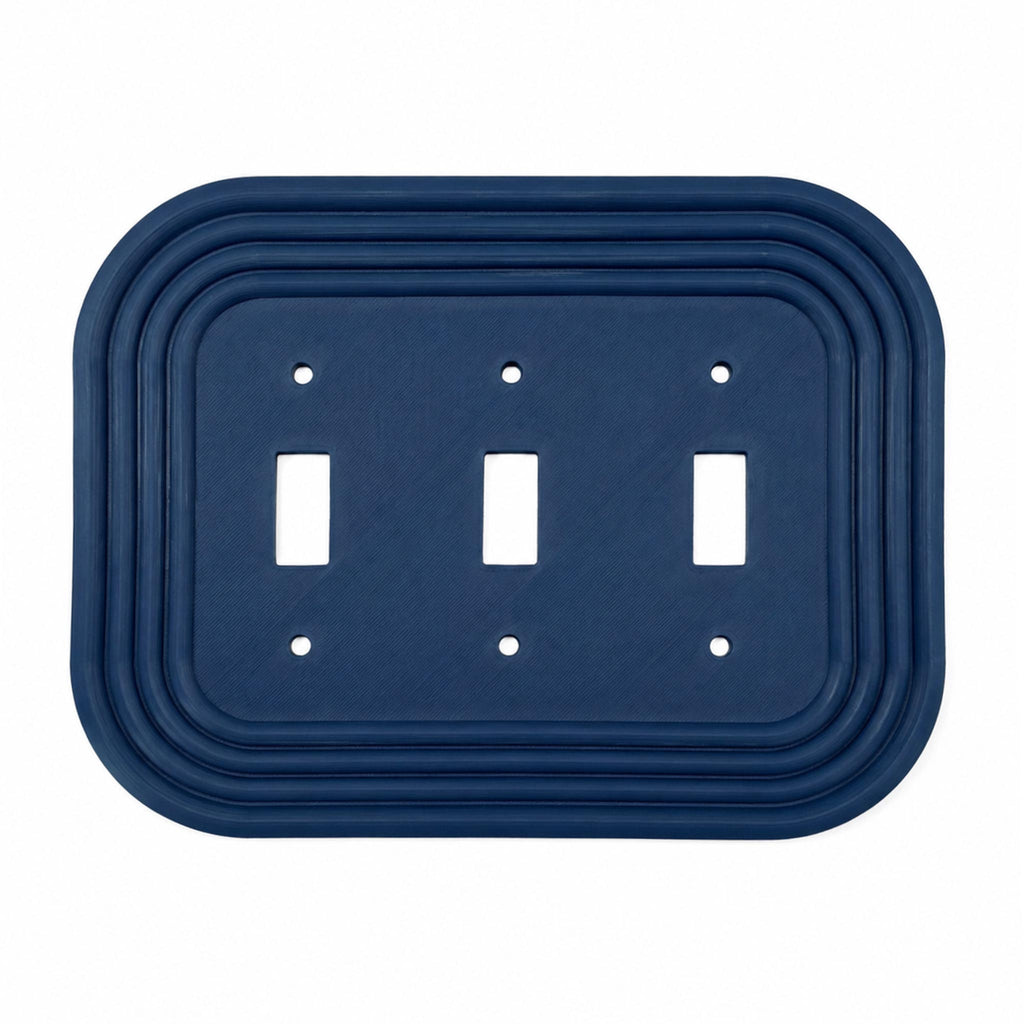 Mid-Century Modern Oval Wall Plate | Navy Blue