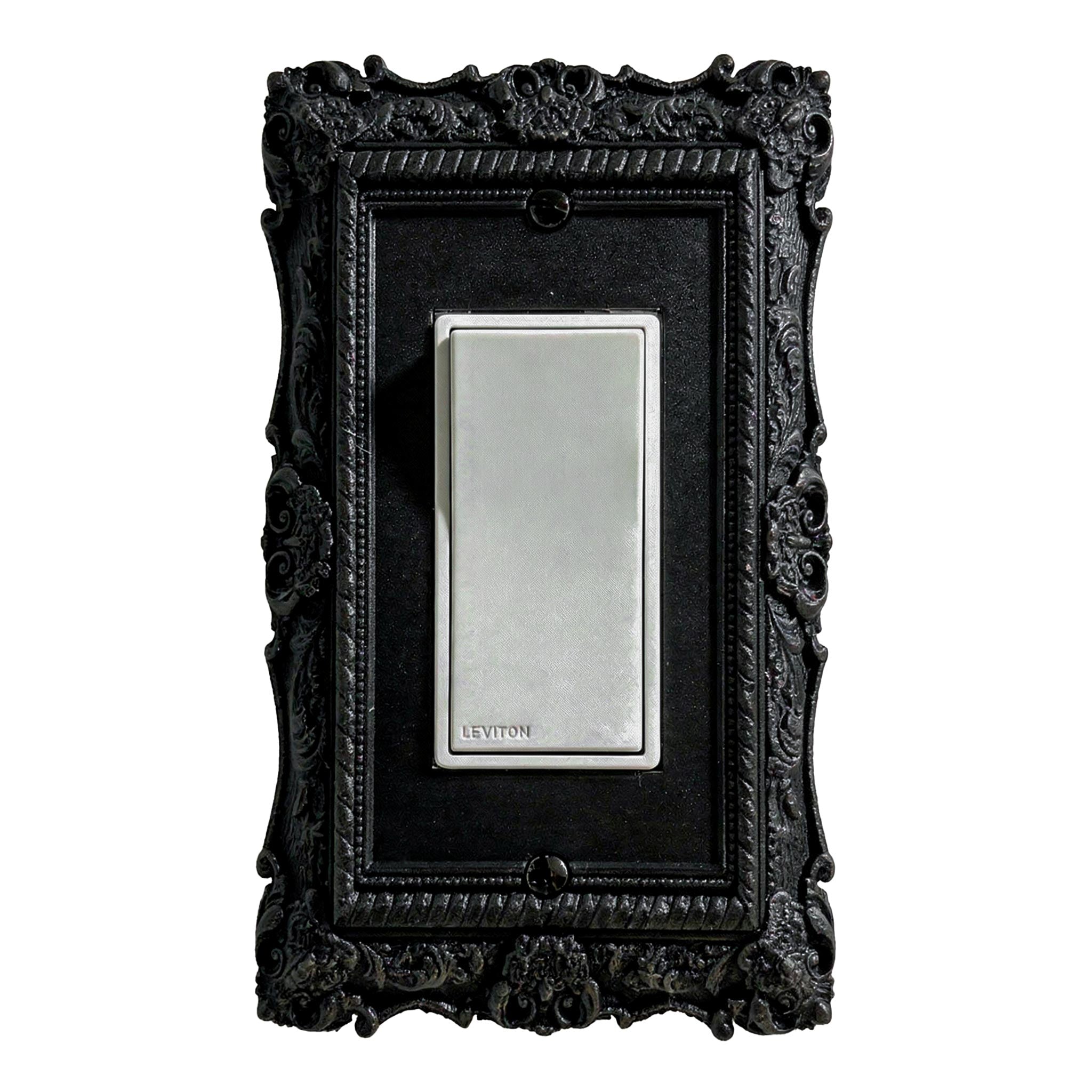 Obsidian | Victorian Wall Plate Cover Set – Black Light Switch & Outlet Covers for Toggle, Rocker, Duplex – Dark Gothic Style