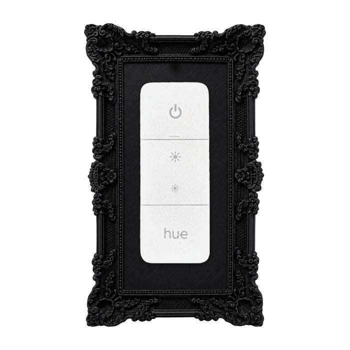 Black gothic Victorian light switch cover that fits the Philips Hue Dimmer Switch (remote sold separately), single: hue dimmer (replaces switch)