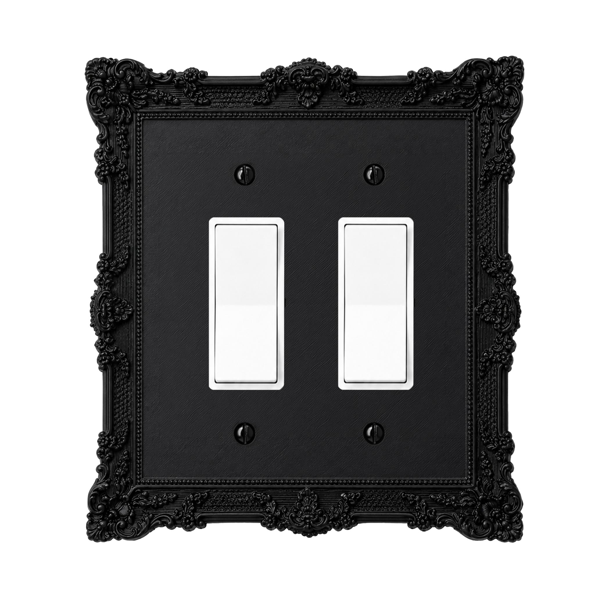 Black Light Switch Cover | Blackthorn Gothic Victorian Wall Plate | Ornate Single Toggle Switch Plate | Dark Floral Home Decor