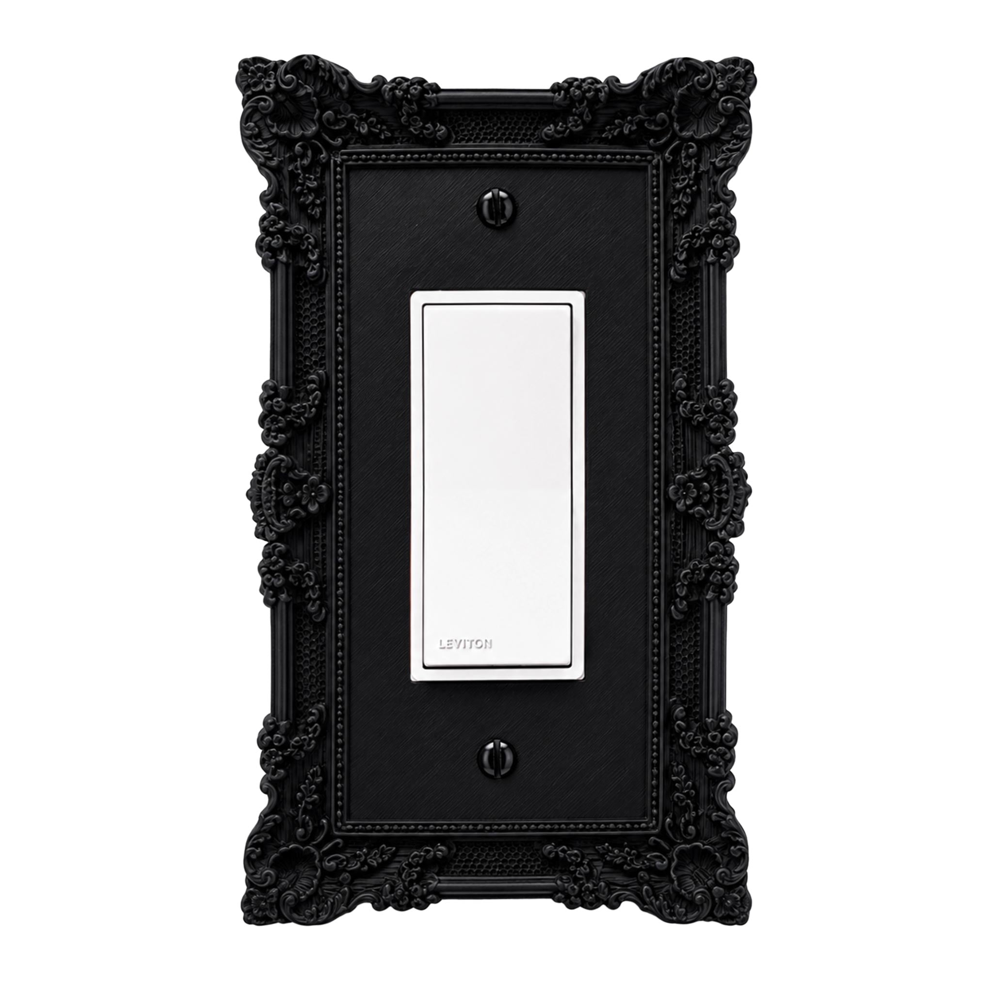 Black Light Switch Cover | Blackthorn Gothic Victorian Wall Plate | Ornate Single Toggle Switch Plate | Dark Floral Home Decor
