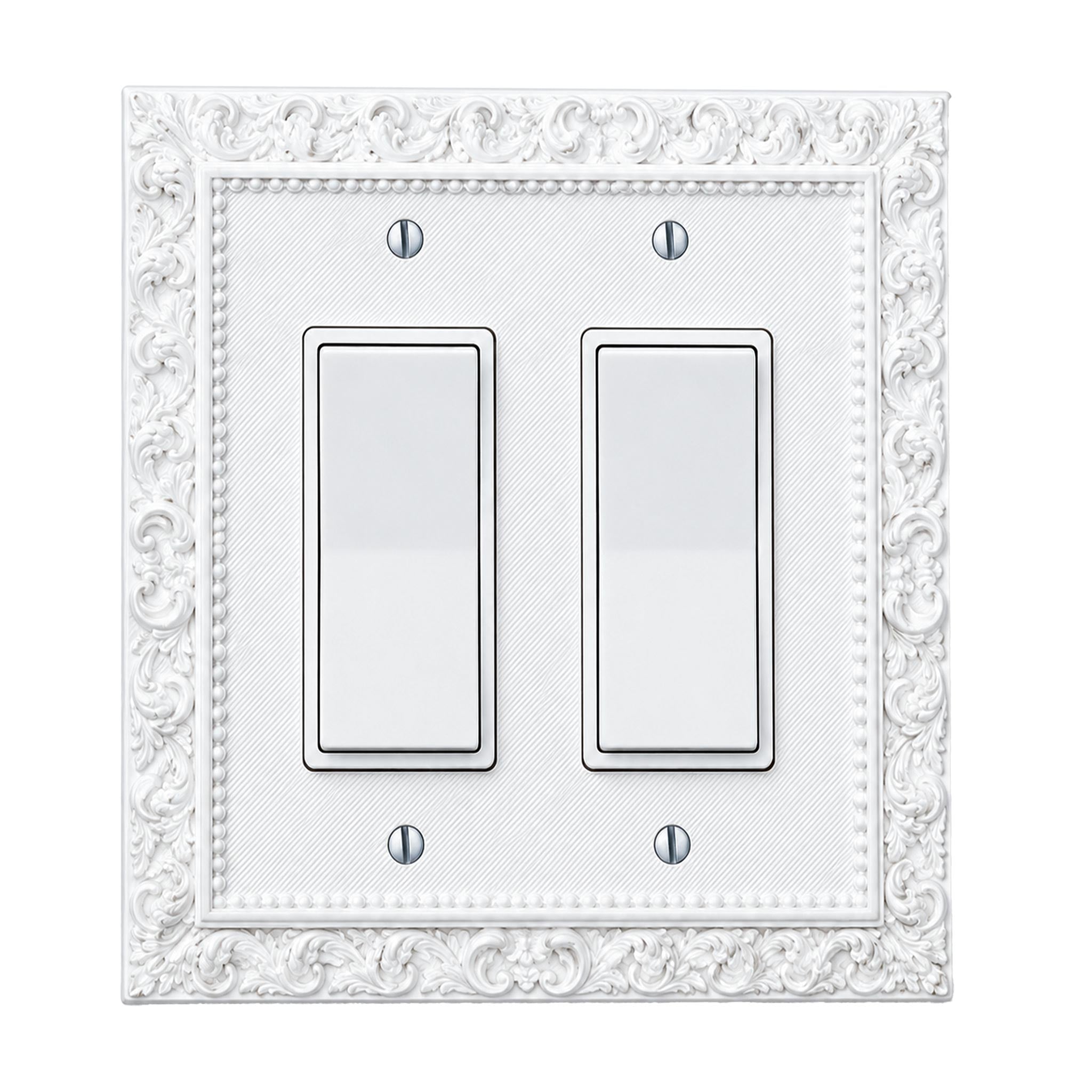 Manor Victorian Wall Plate Cover Set – Black Light Switch & Outlet Covers for Toggle, Rocker, Duplex – Dark Architectural Style
