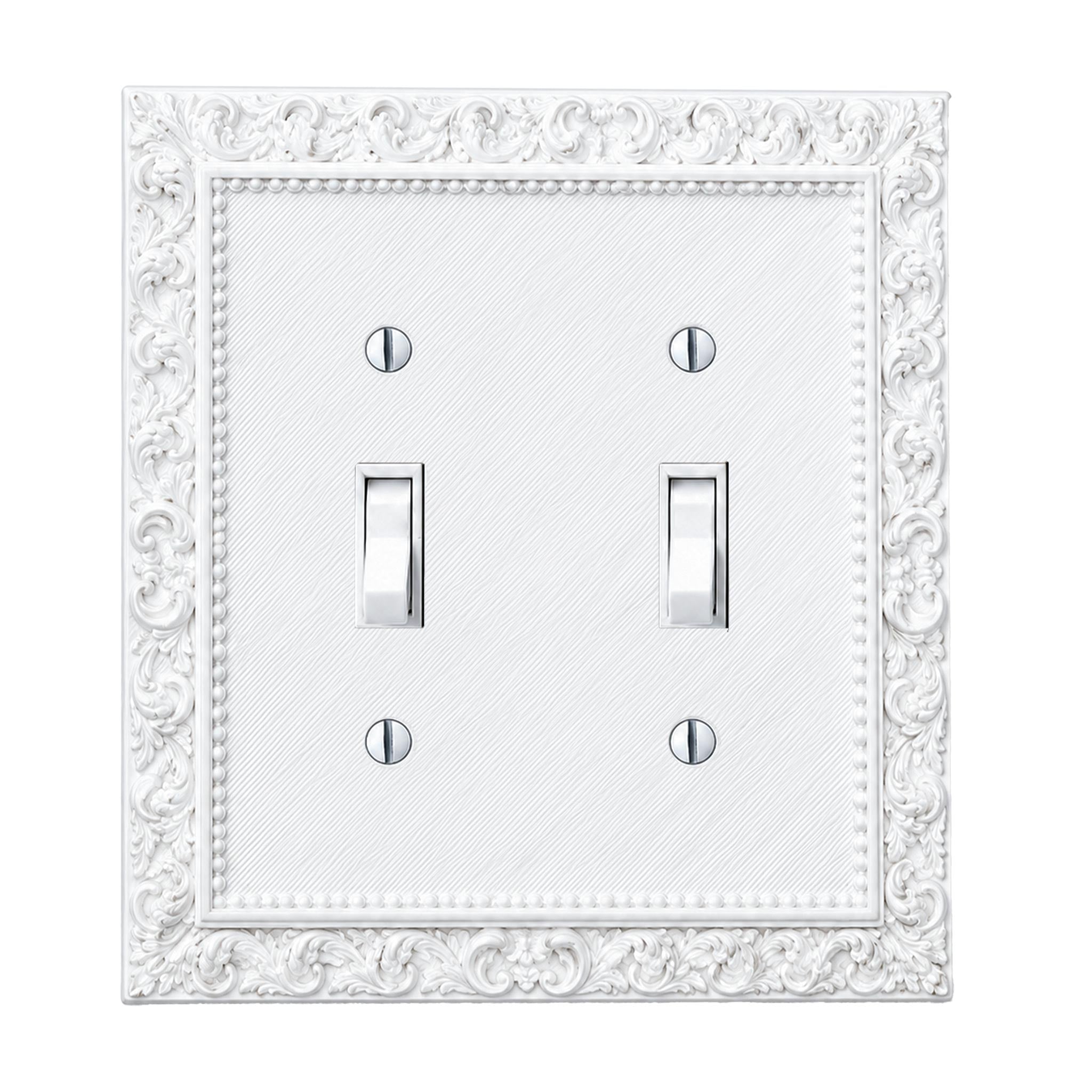 Manor Victorian Wall Plate Cover Set – Black Light Switch & Outlet Covers for Toggle, Rocker, Duplex – Dark Architectural Style