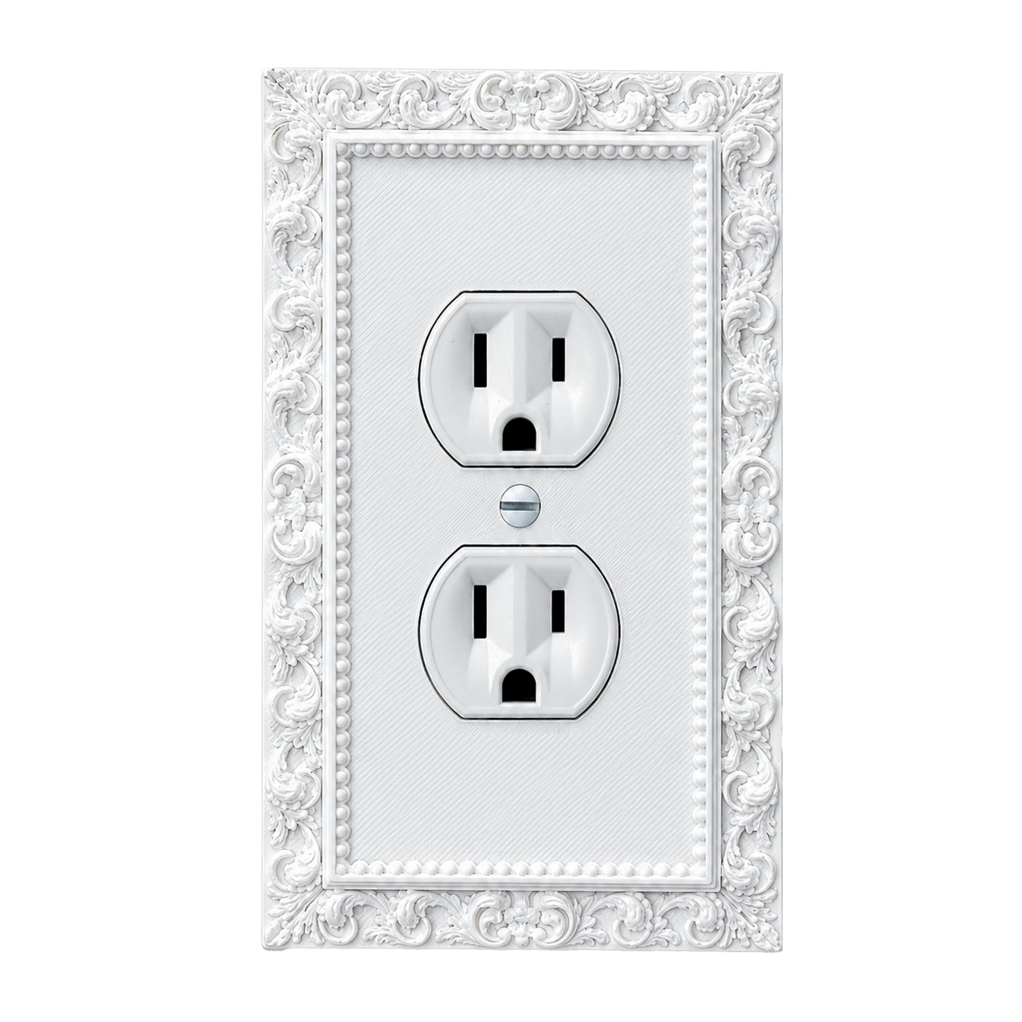 Manor Victorian Wall Plate Cover Set – Black Light Switch & Outlet Covers for Toggle, Rocker, Duplex – Dark Architectural Style