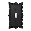 Victorian Lace Wall Plate Cover Set – Black & White Light Switch & Outlet Covers for Toggle, Rocker, Duplex – Gothic Ornate Style