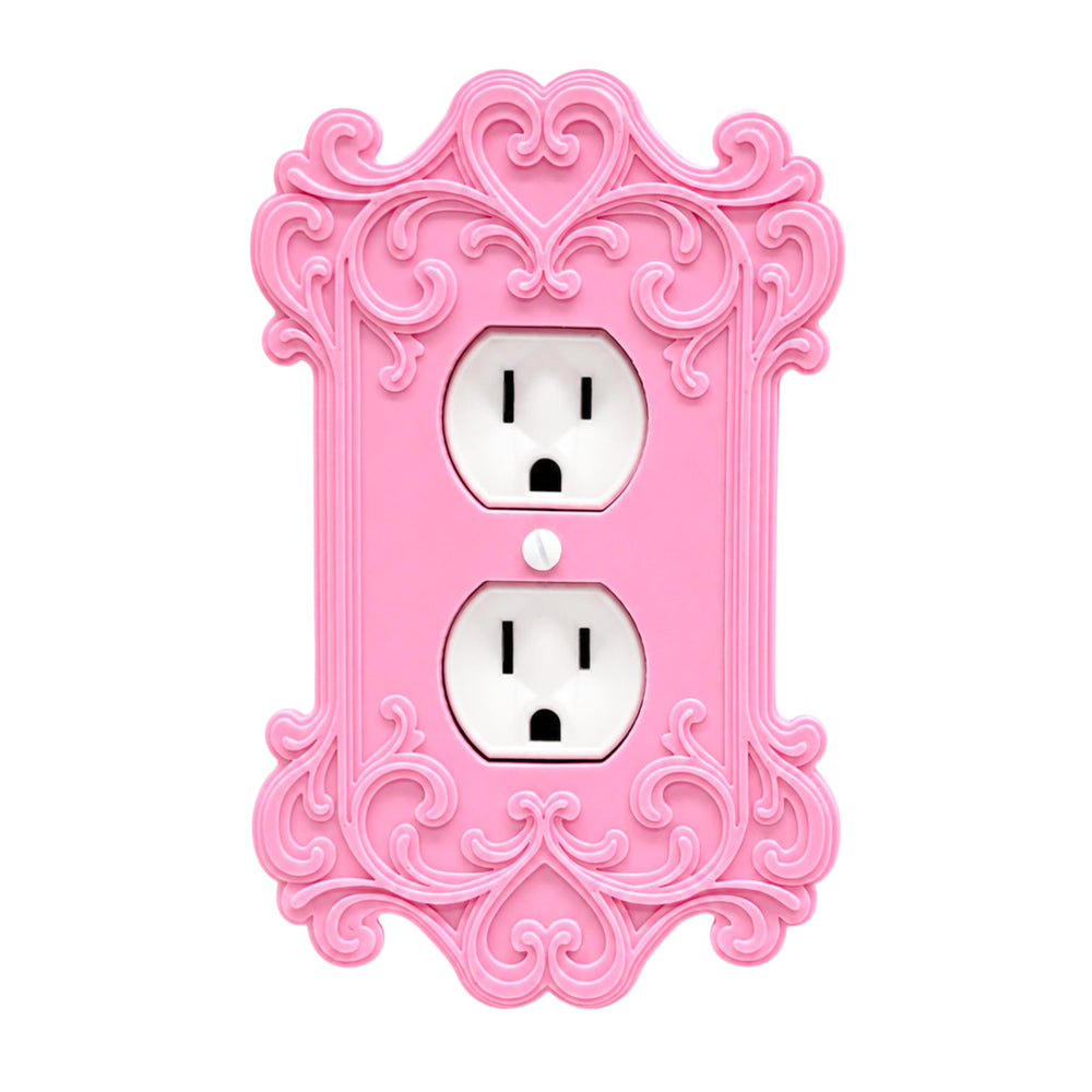 Vintage Ornate Blush Pink Light Switch Cover