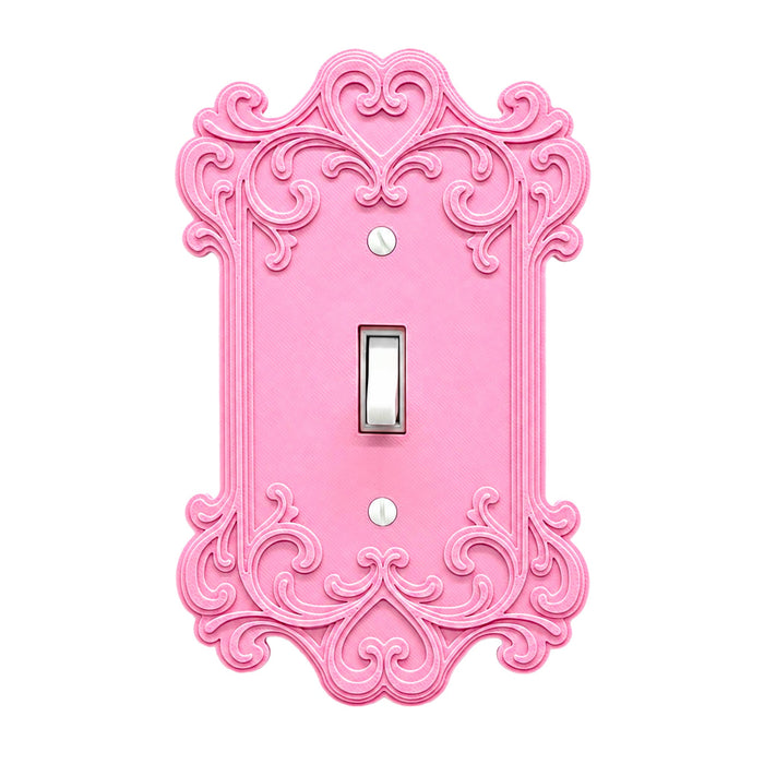 Vintage Ornate Blush Pink Light Switch Cover